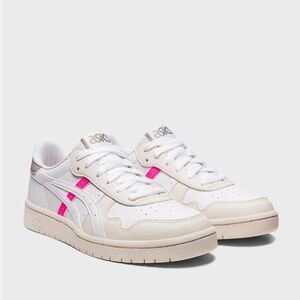 ASICS Japan White and Pink Gym Shoe Sneakers